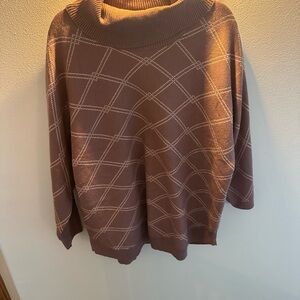Liz Claiborne Tan Ribbed Turtleneck Sweater